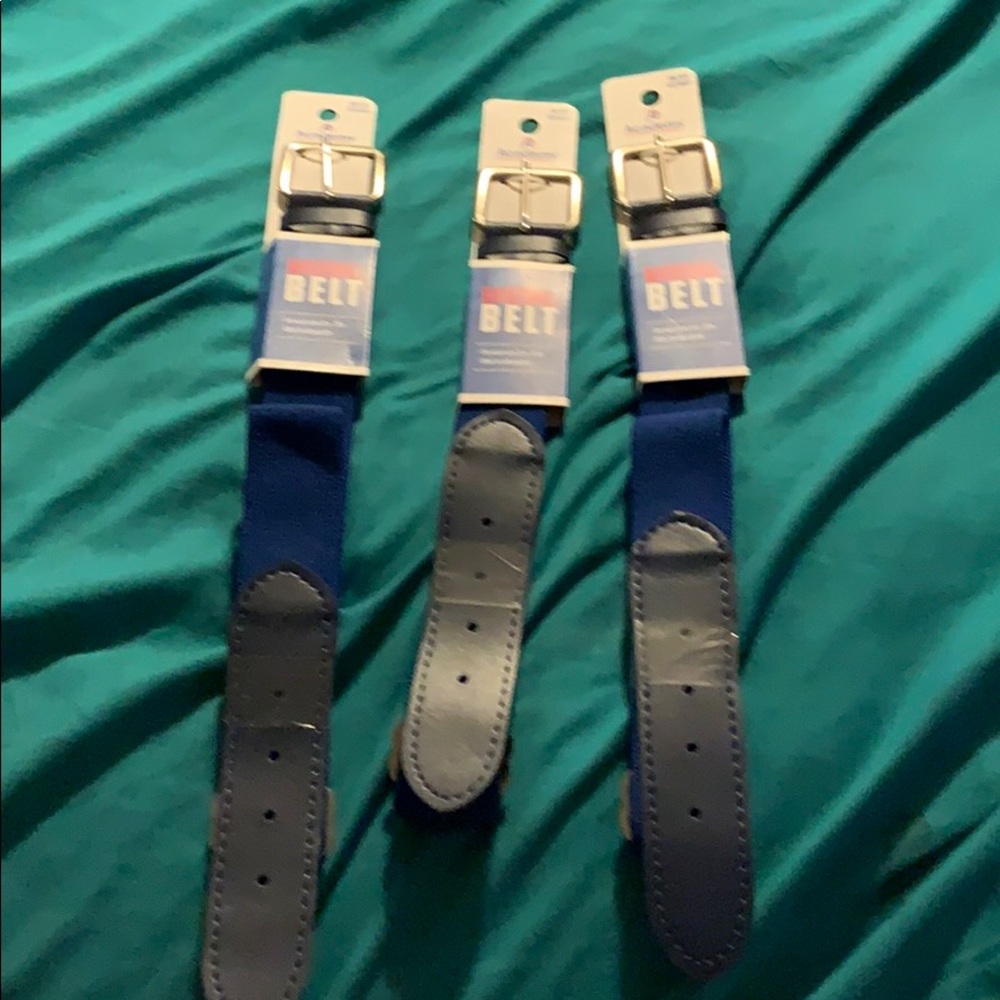 Set of 3 Youth Baseball Belts: One Size (New)